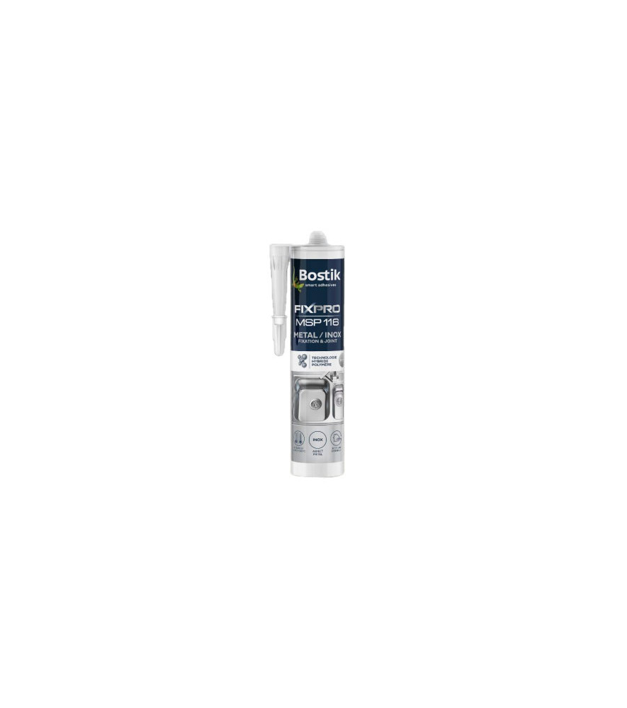 Colle de fixation Métal/Inox BOSTIK MSP 116 290ml Colle de fixation Métal/Inox BOSTIK MSP 116 290ml