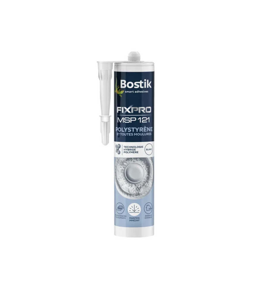 Colle de fixation Polystyrène et Moulures BOSTIK MSP 121 290ml Colle de fixation Polystyrène et Moulures BOSTIK MSP 121 290ml