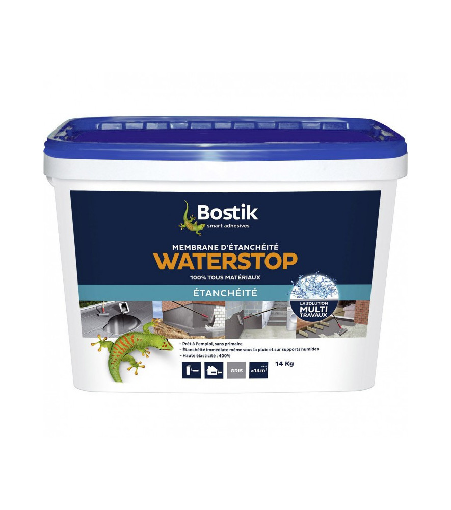 Résine d'étanchéité BOSTIK Waterstop gris 14kg Résine d'étanchéité BOSTIK Waterstop gris 14kg