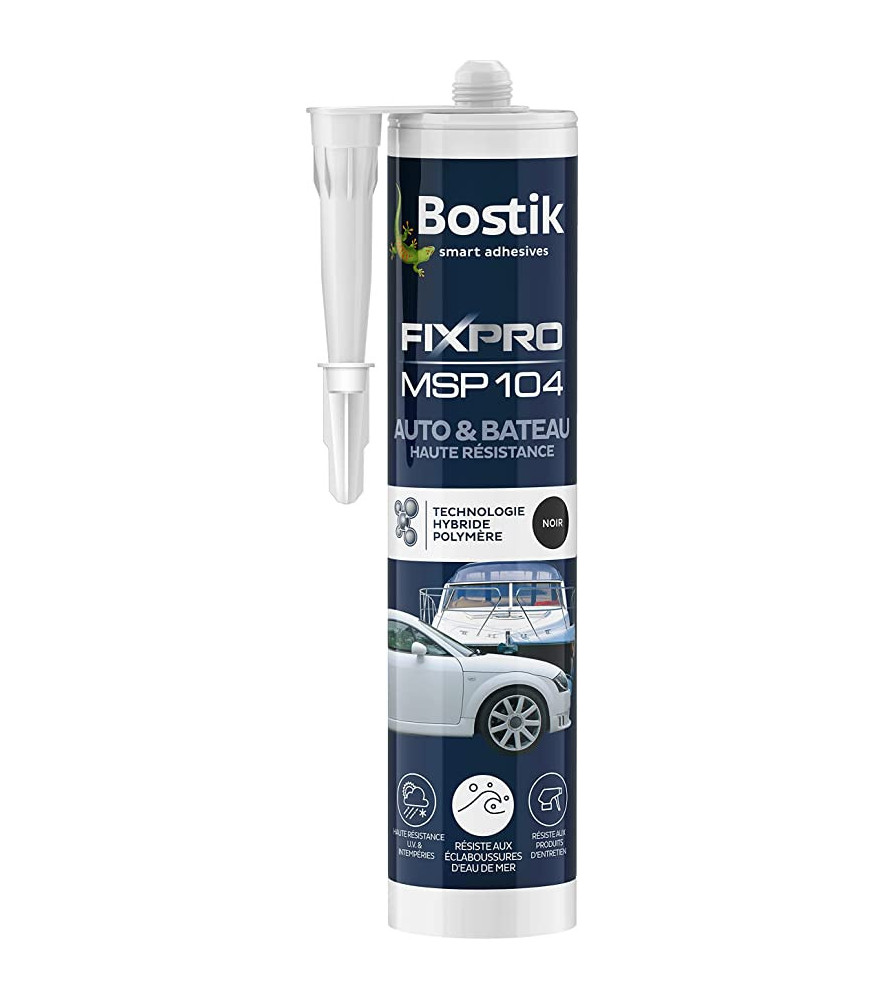 Mastic FIXPRO MSP 104 BOSTIK Auto/Bateau Noir 290ml Mastic FIXPRO MSP 104 BOSTIK Auto/Bateau Noir 290ml