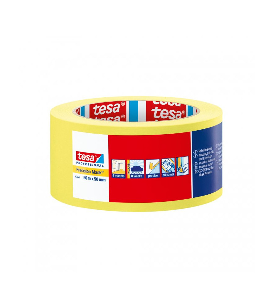 Adhésif de masquage de précision jaune TESA 50mx50mm Adhésif de masquage de précision jaune TESA 50mx50mm