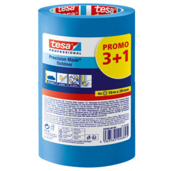 Lot de 3 +1 Adhésif de masquage de précision extérieur bleu TESA 50mx38mm