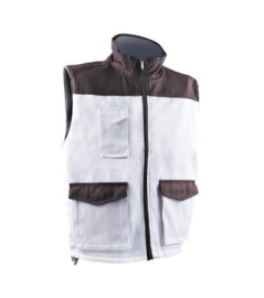 Gilet VEPRO multi-poches blanc/anthracite taille M