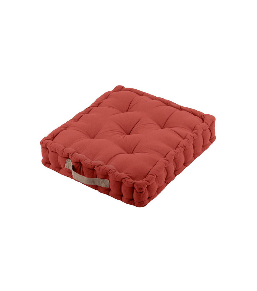Coussin DUO STOF terracotta/lin 45x45x10cm Coussin DUO STOF terracotta/lin 45x45x10cm