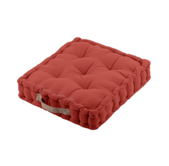 Coussin DUO STOF terracotta/lin 45x45x10cm