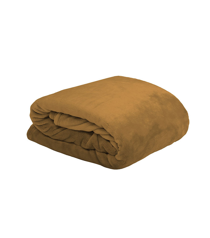 Plaid STOF DOUDOU camel 130x160cm Plaid STOF DOUDOU camel 130x160cm