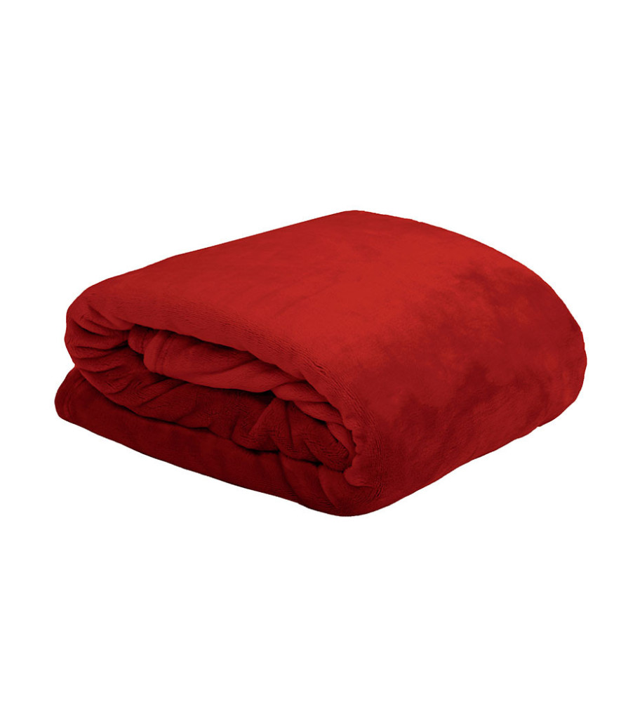 Plaid STOF Doudou rouge 130x160cm Plaid STOF Doudou rouge 130x160cm