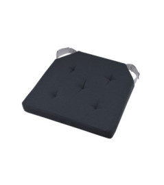 Galette DUO carrée velcro anthracite 38x38cm