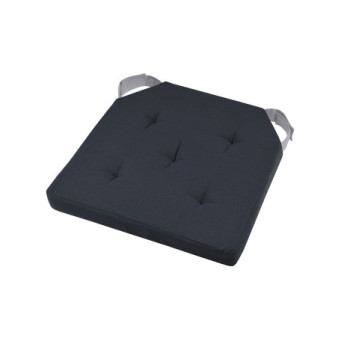 Galette DUO carrée velcro anthracite 38x38cm