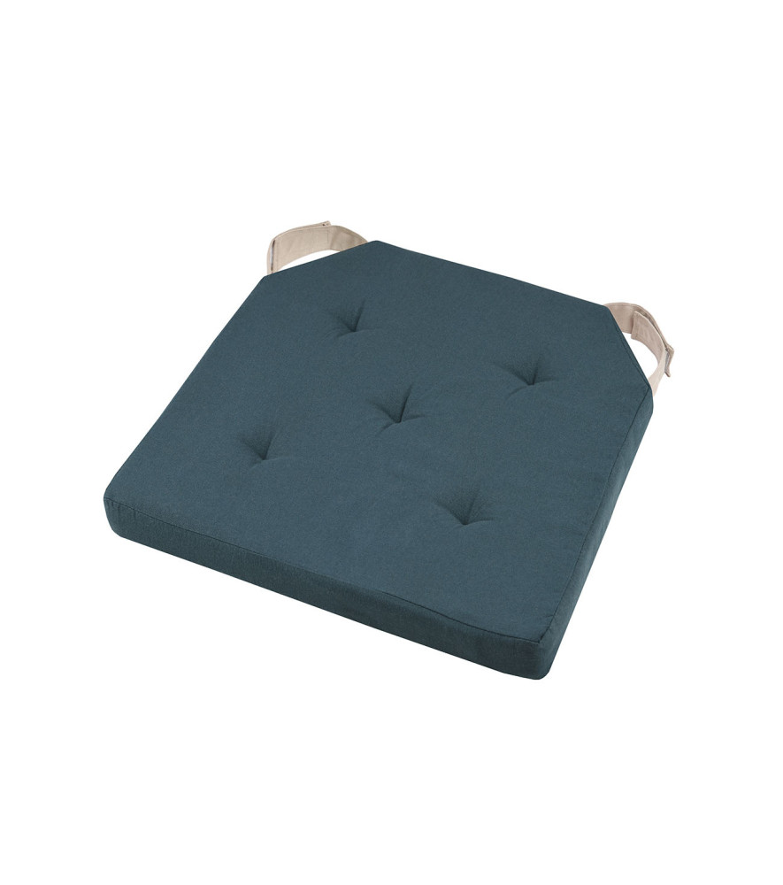 Galette DUO carrée velcro cobalt 38x38cm Galette DUO carrée velcro cobalt 38x38cm