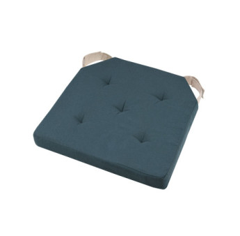 Galette DUO carrée velcro cobalt 38x38cm