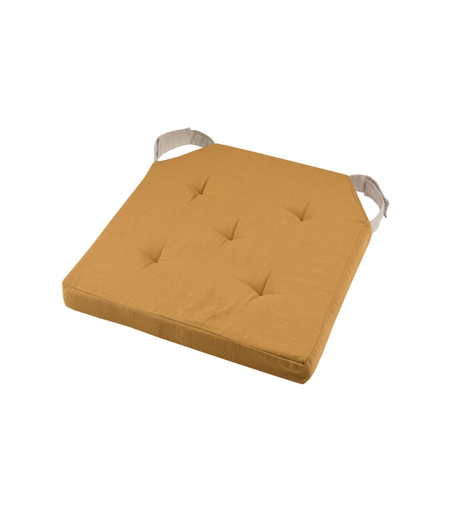 Galette DUO carrée velcro curry 38x38cm Galette DUO carrée velcro curry 38x38cm