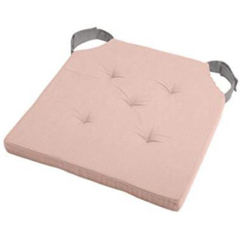Galette DUO carrée velcro écru 38x38cm