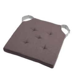 Galette DUO carrée velcro gris/perle 38x38cm