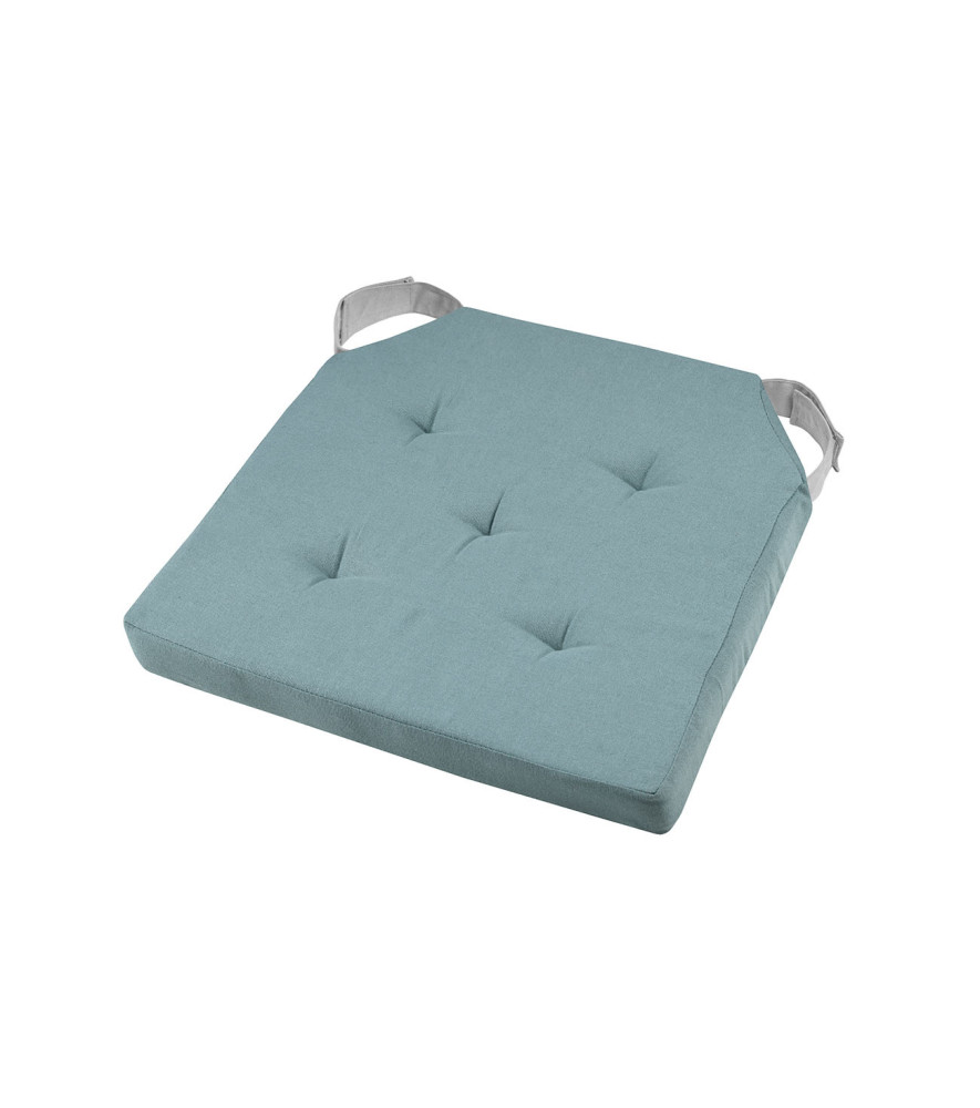 Galette DUO carrée velcro jade 38x38cm Galette DUO carrée velcro jade 38x38cm