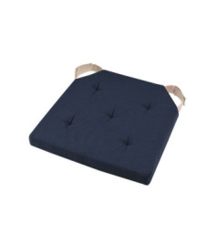 Galette DUO carrée velcro marine 38x38cm