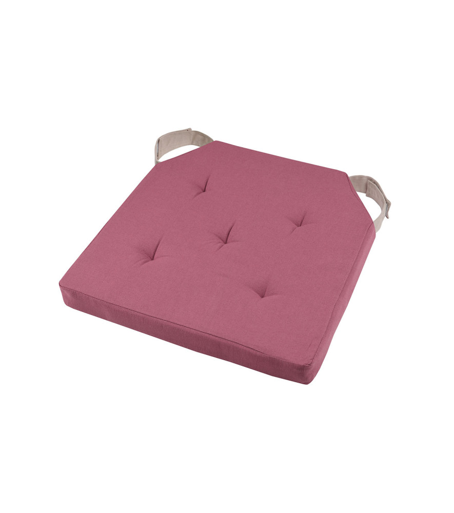 Galette DUO carrée velcro pourpre 38x38cm Galette DUO carrée velcro pourpre 38x38cm