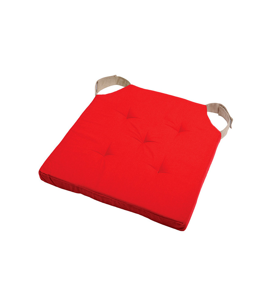 Galette DUO carrée velcro rouge 38x38cm Galette DUO carrée velcro rouge 38x38cm