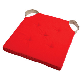 Galette DUO carrée velcro rouge 38x38cm