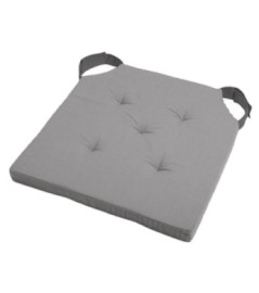 Galette DUO carrée velcro souris/gris 38x38cm