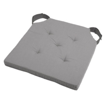 Galette DUO carrée velcro souris/gris 38x38cm