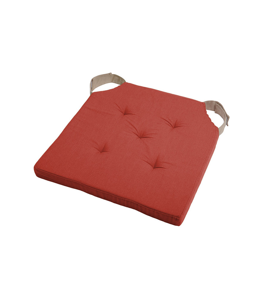 Galette DUO carrée velcro terracotta 38x38cm Galette DUO carrée velcro terracotta 38x38cm