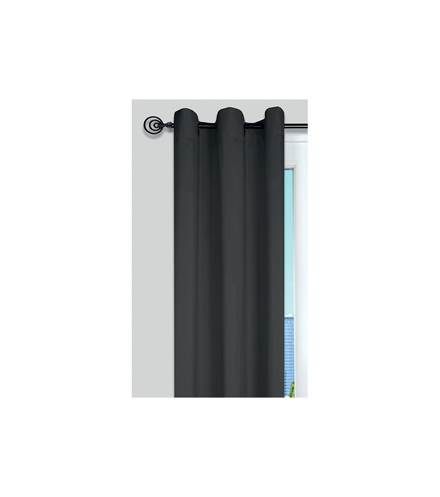 Rideau NELSON isolant finition 8 oeillets anthracite 135x240cm Rideau NELSON isolant finition 8 oeillets anthracite 135x240cm