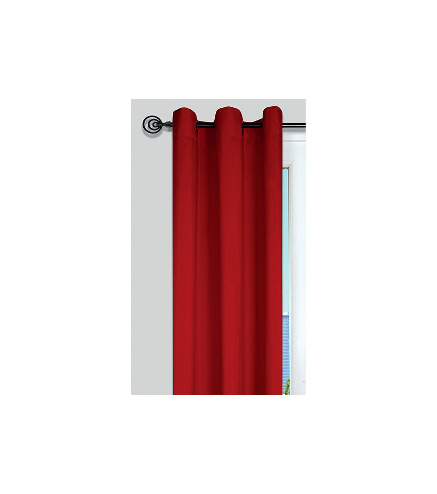 Rideau NELSON isolant finition 8 oeillets rouge 135x240cm Rideau NELSON isolant finition 8 oeillets rouge 135x240cm