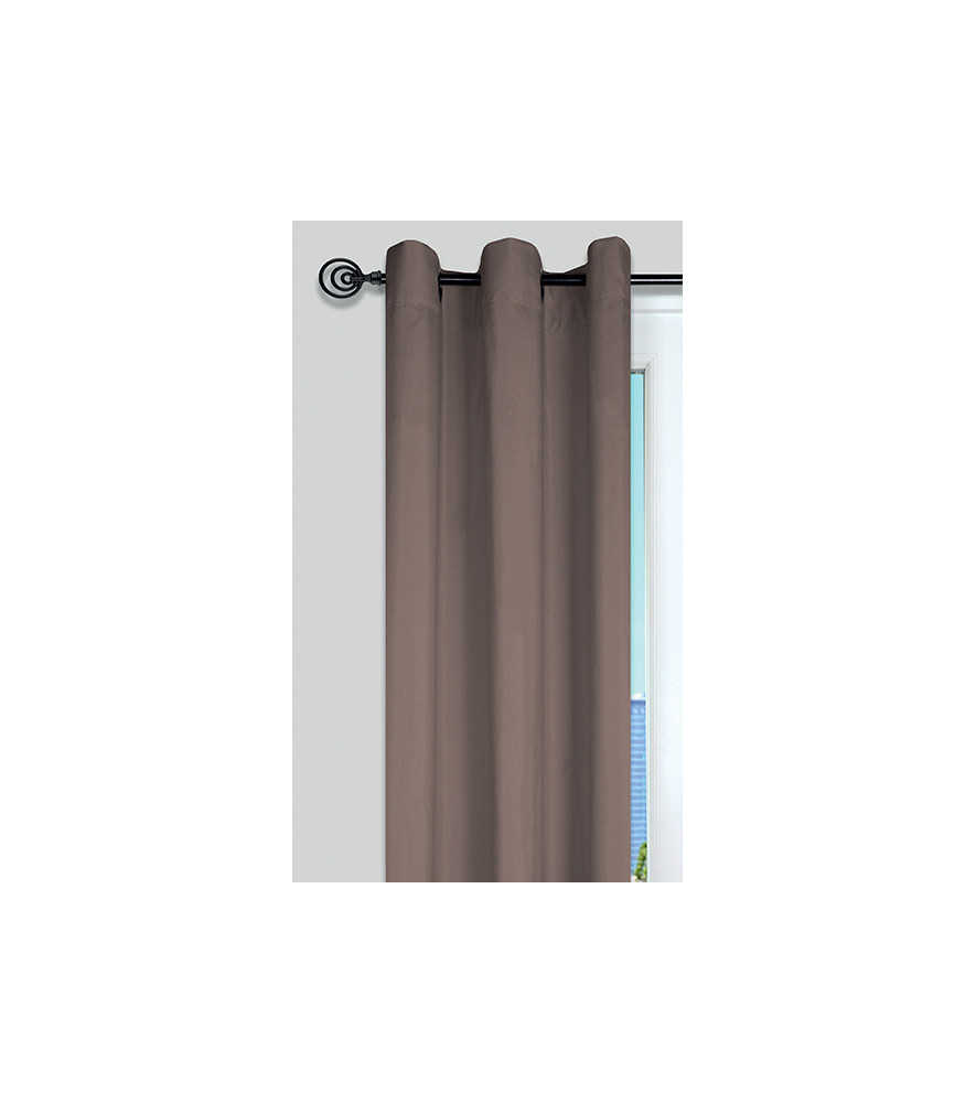Rideau NELSON isolant finition 8 oeillets taupe 135x240cm Rideau NELSON isolant finition 8 oeillets taupe 135x240cm