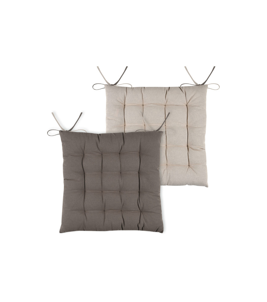 Galette DUO 16 points taupe 40x40cm Galette DUO 16 points taupe 40x40cm
