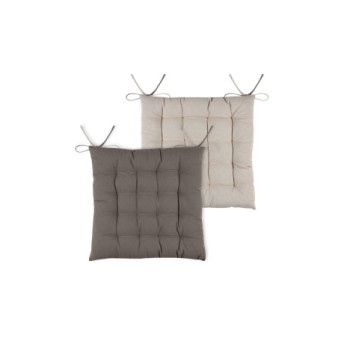 Galette DUO 16 points taupe 40x40cm