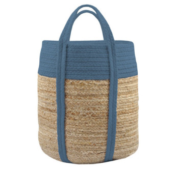 Sac décoration STOF Palawan pétrole 30x30x35cm