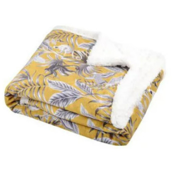 Plaid STOOF GREENMOOD moutarde 130x160cm