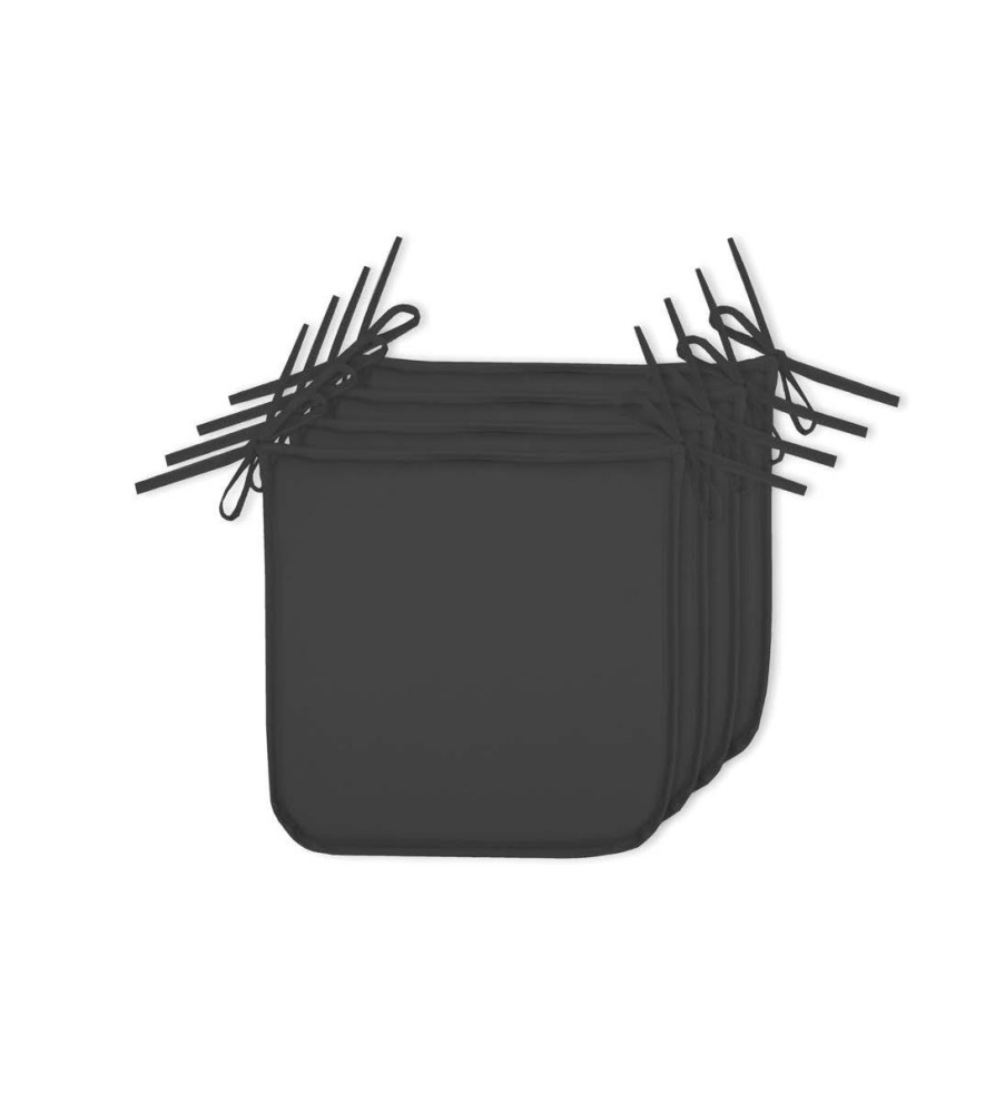 Lot de 4 galettes STOF HAWAI Outdoor carbone 38x38cm Lot de 4 galettes STOF HAWAI Outdoor carbone 38x38cm
