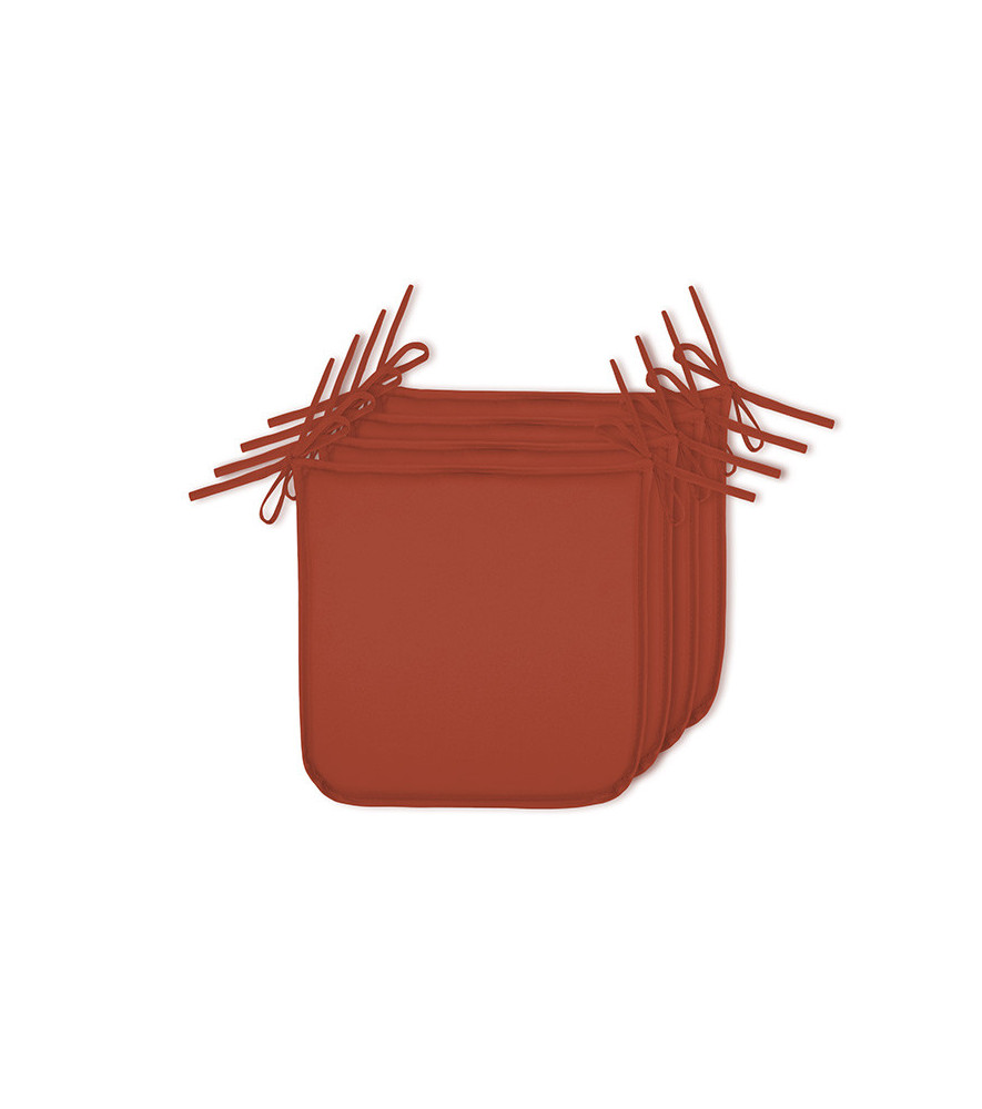 Lot de 4 galettes STOF HAWAI Outdoor orange 38x38cm Lot de 4 galettes STOF HAWAI Outdoor orange 38x38cm
