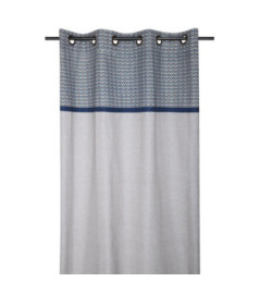 Rideau coton finition 8 oeillets STOF Guimard gris 140x260cm