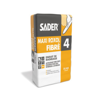 Ragréage SADER Maxi Roxol Fibre P4 sols intérieurs/extérieurs 25kg