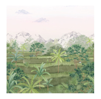 Panoramique CASADECO collection BALI BAL88207204 Riziere Vert Canopée 200x310cm