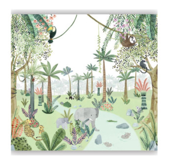 Panoramique Collection ONCE UPON A TIME 2 OUTD200697508 In The Heart Of The Jungle Vert 300x280cm