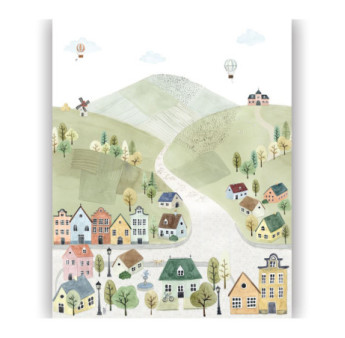 Panoramique Collection ONCE UPON A TIME 2 OUTD200713605 Welcome To The Village Multico 200x250cm