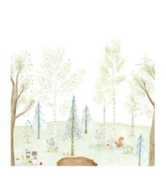 Panoramique Collection ONCE UPON A TIME OUAT88227303 The Enchanted Forest With Bear Vert Foret 200x280cm