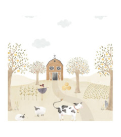 Panoramique Collection ONCE UPON A TIME OUAT88337003 The Farm Adventures With Cow Naturel 200x280cm