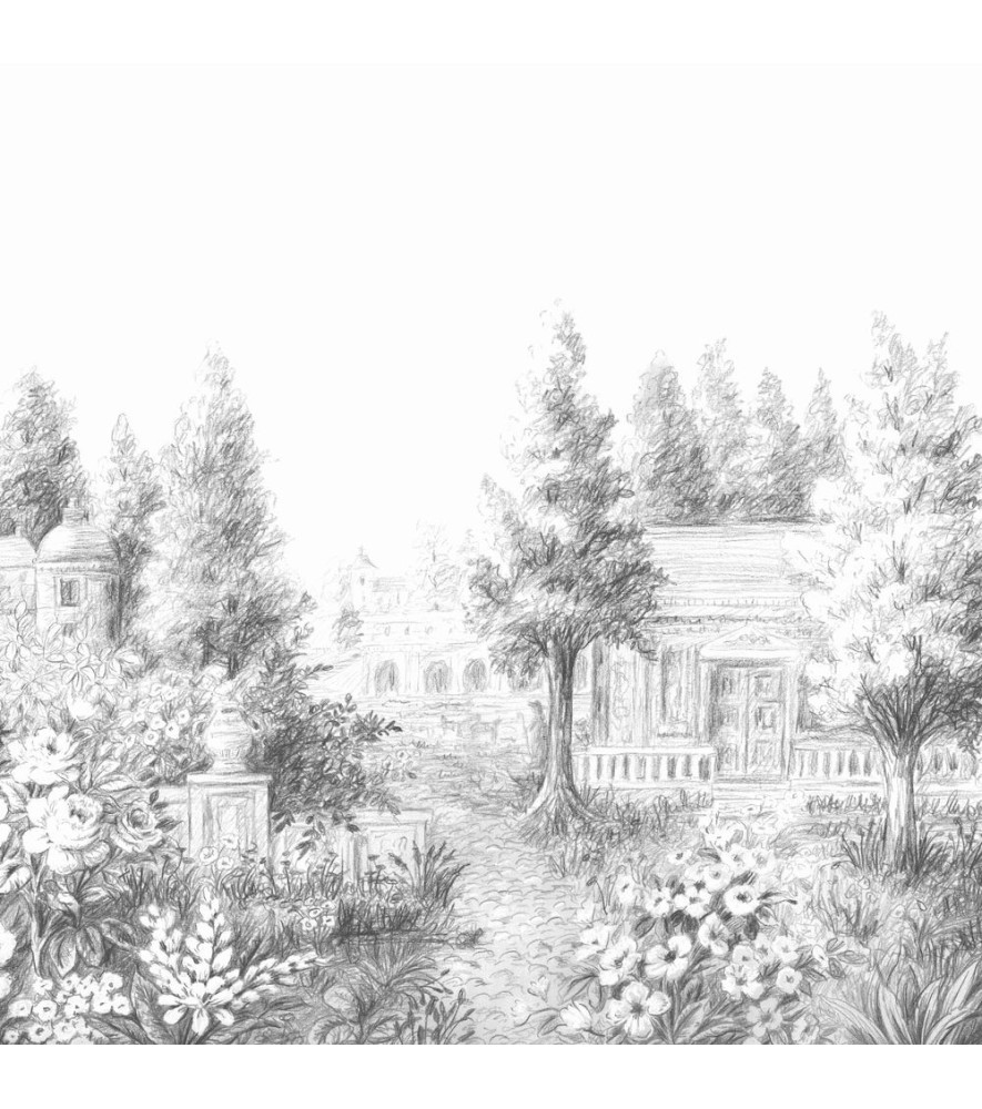 Panoramique Collection WONDERWALLS WDWS89029707 Parc à La Francaise Noir Fusain 300x250cm Panoramique Collection WONDERWALLS WDWS89029707 Parc à La Francaise Noir Fusain 300x250cm