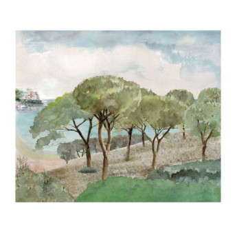 Panoramique Collection WONDERWALLS 2 WDWD200007507 Song Of Crickets Vert Lichen 300x250cm