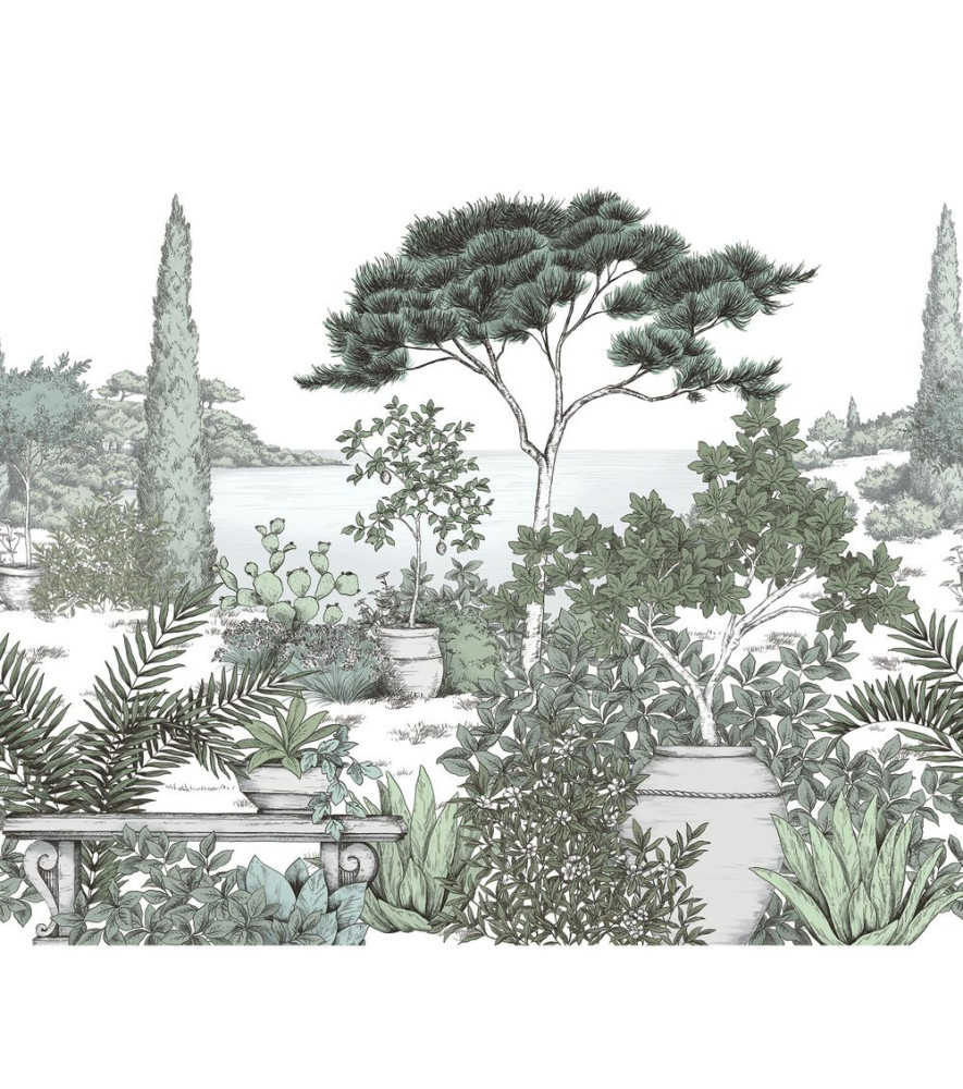 Panoramique Collection WONDERWALLS 2 WDWD200017607 à l'Ombre Des Pins Vert Eucalyptus 300x250cm Panoramique Collection WONDERWALLS 2 WDWD200017607 à l'Ombre Des Pins Vert Eucalyptus 300x250cm