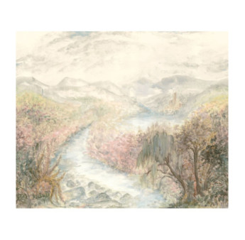 Panoramique Collection WONDERWALLS 2 WDWD200124107 Ruisseau De Joie Rose Nude 300x250cm