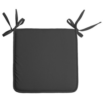 Galette de chaise NELSON carrée anthracite 38x38cm