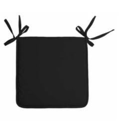 Galette de chaise NELSON carrée noir 38x38cm