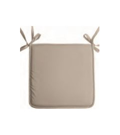 Galette de chaise NELSON carrée taupe 38x38cm
