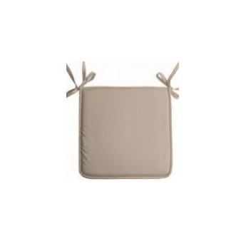 Galette de chaise NELSON carrée taupe 38x38cm